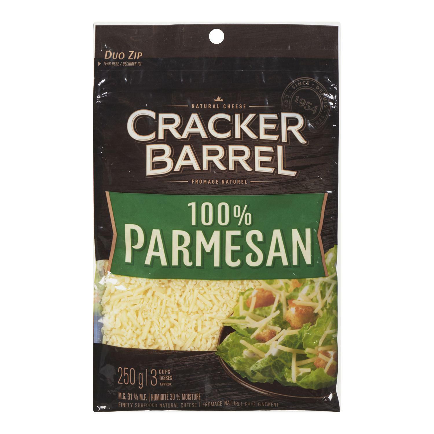 Cracker Barrel Parmesan Shredded Cheese